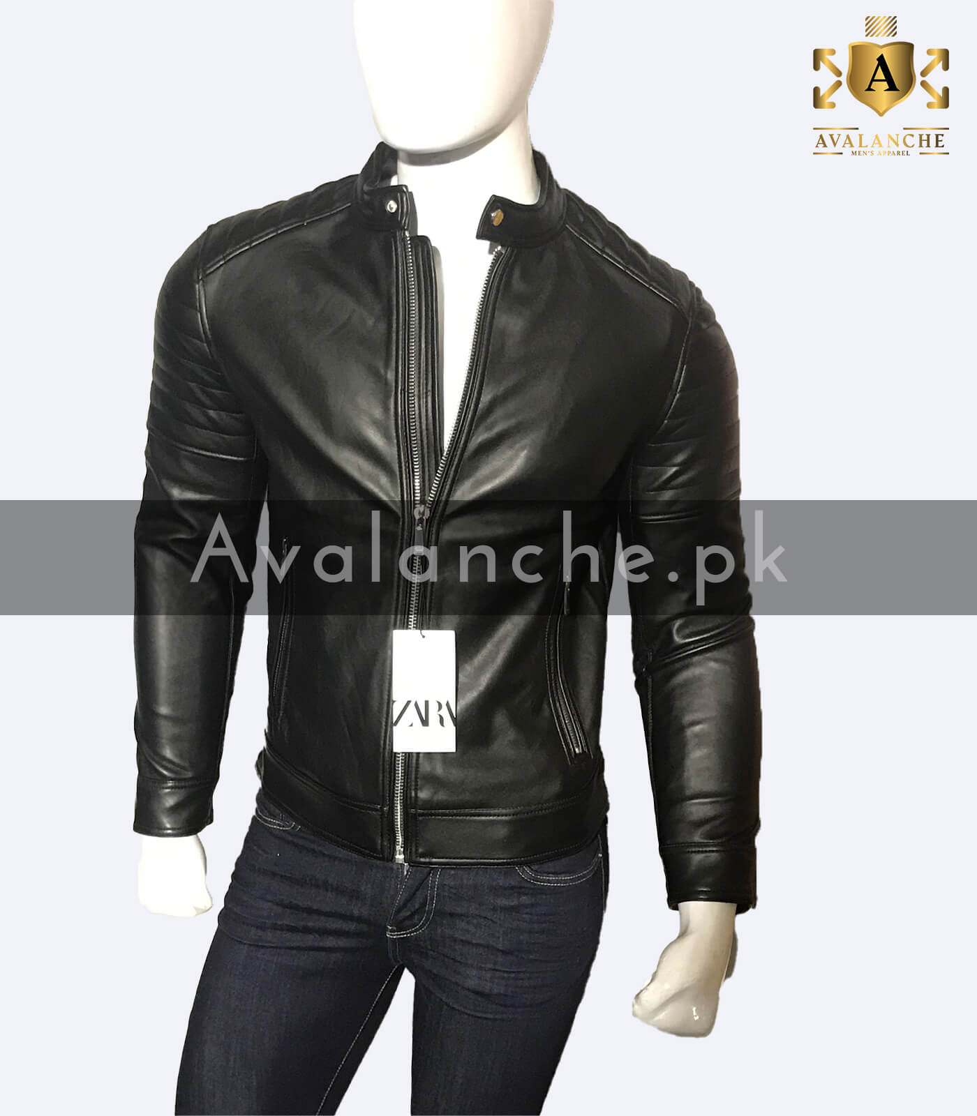 zara leather effect jacket